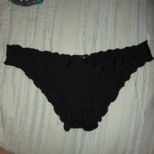 Black Ruffle Swim Bottoms